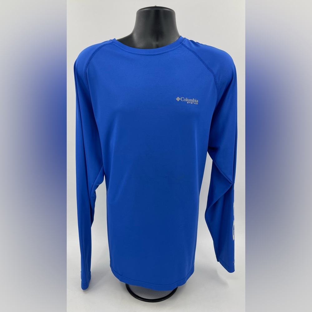 Columbia Terminal Tackle PFG Royal Blue L/S Shirt Omni-Wick UPF 50 Men’s‎ XL
